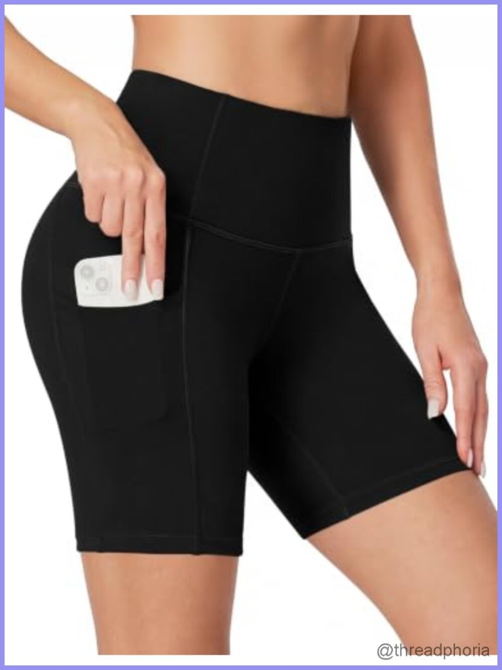 High Waisted Biker Shorts Women Tummy Control 5" with Pockets 4-Way Stretch